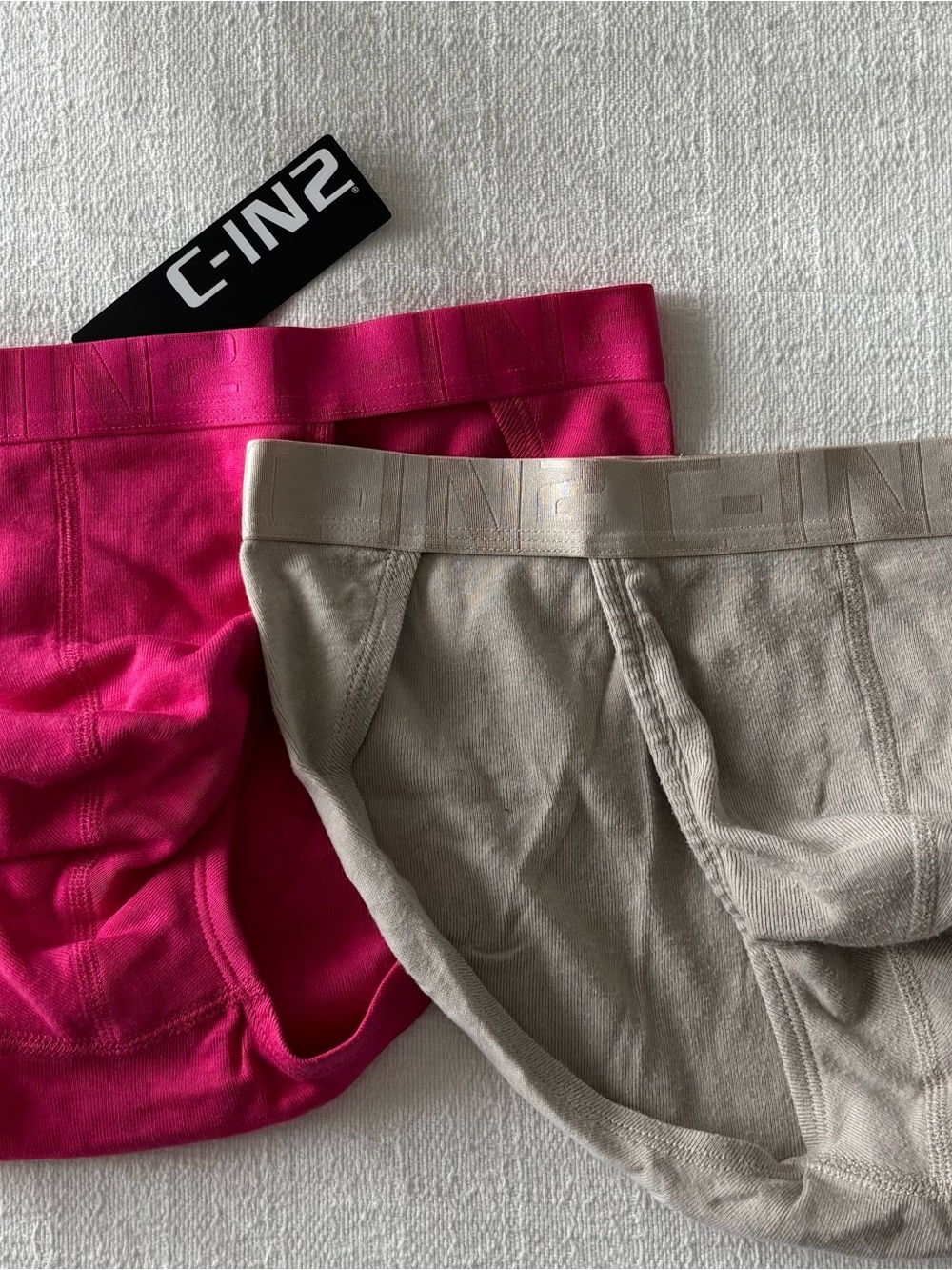 Cin2 Briefs 2-Pack in Hot Pink and Taupe